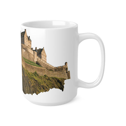 Edinburgh Castle on the Rock Photo Mug, White