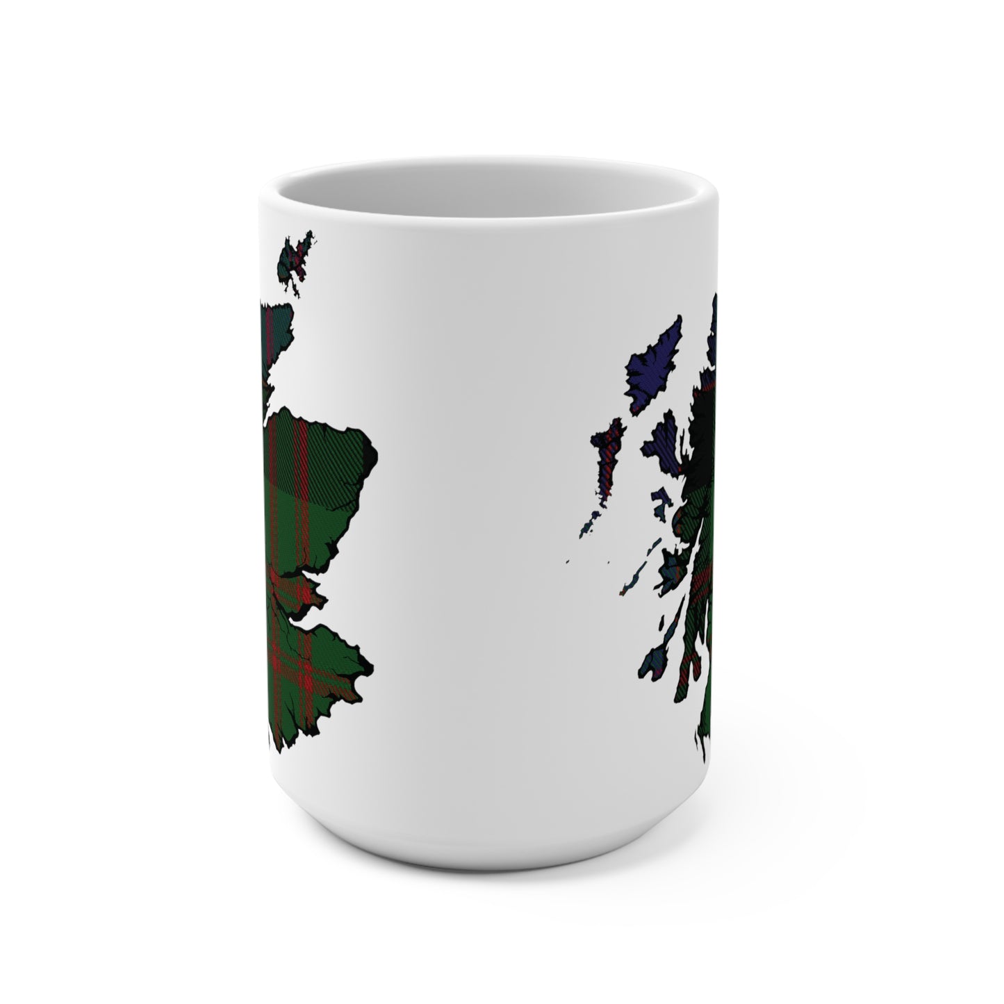 Scotland Map Mug 15oz, MacDonald Tartan