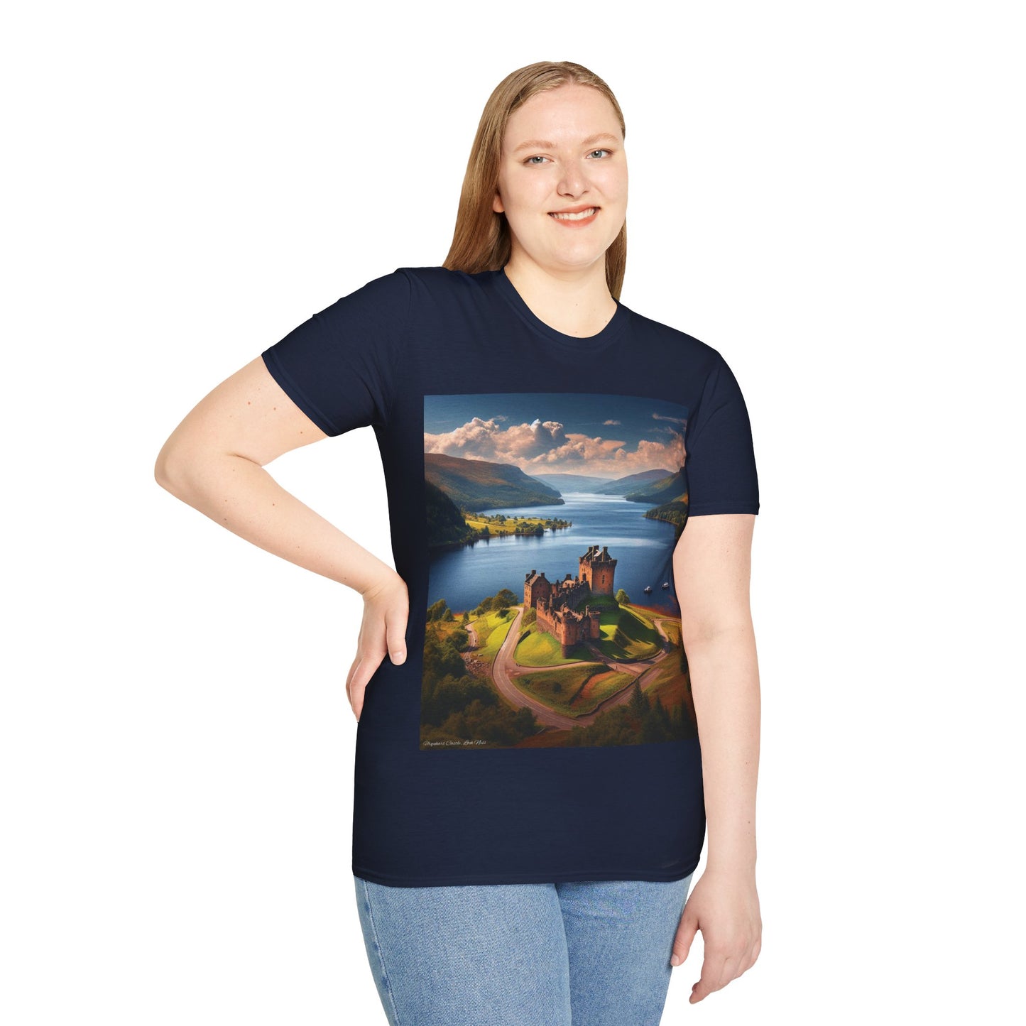 Urquhart Castle - Loch Ness Softstyle T-Shirt, Unisex Tee, Scottish Landmarks, Various Colours