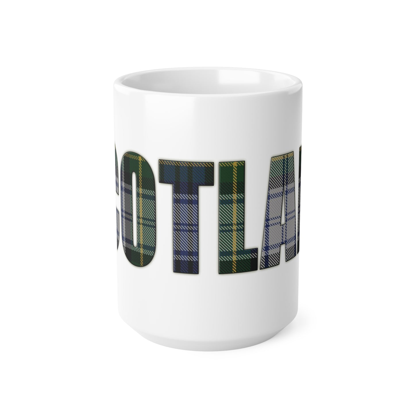 Scotland Tartan Mug - Gordon Dress, Coffee Cup, Tea Cup, Scotland, White