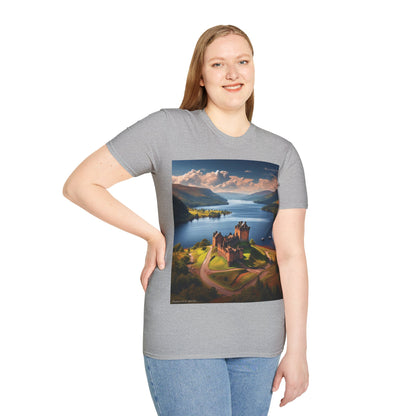 Urquhart Castle - Loch Ness Softstyle T-Shirt, Unisex Tee, Scottish Landmarks, Various Colours