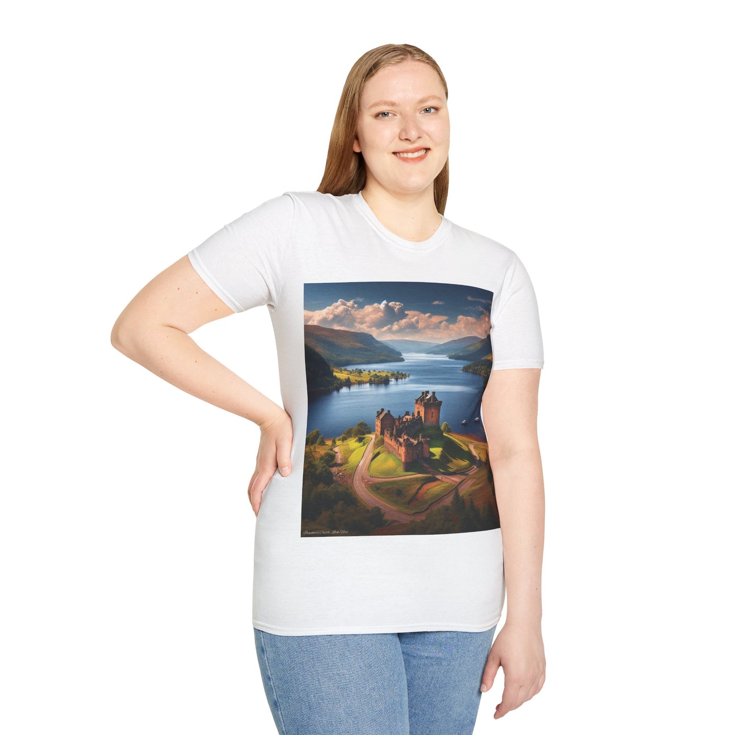 Urquhart Castle - Loch Ness Softstyle T-Shirt, Unisex Tee, Scottish Landmarks, Various Colours