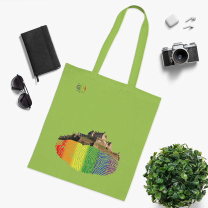 Pride Fingerprint Rock Edinburgh Castle Cotton Tote Bag