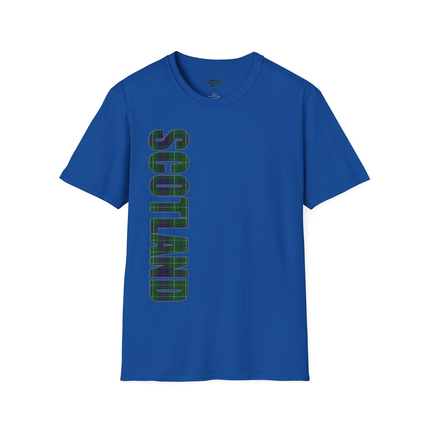 Scotland Lettering Tartan Softstyle Unisex T-Shirt, Duncan Tartan Tee