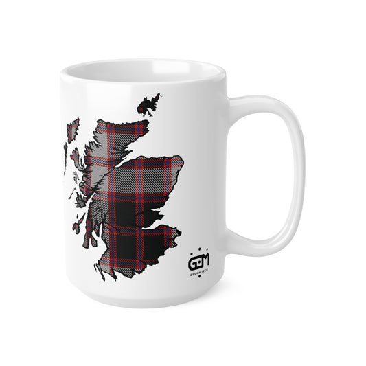 MacPherson Tartan Scotland Map Mug, Coffee Cup, Tea Cup, Scotland, White