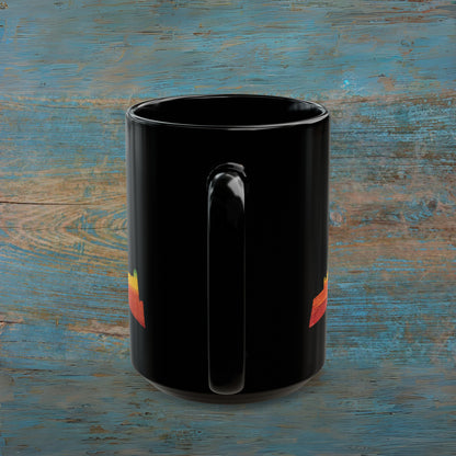 Edinburgh Castle Pride Rain Art Mug, Black