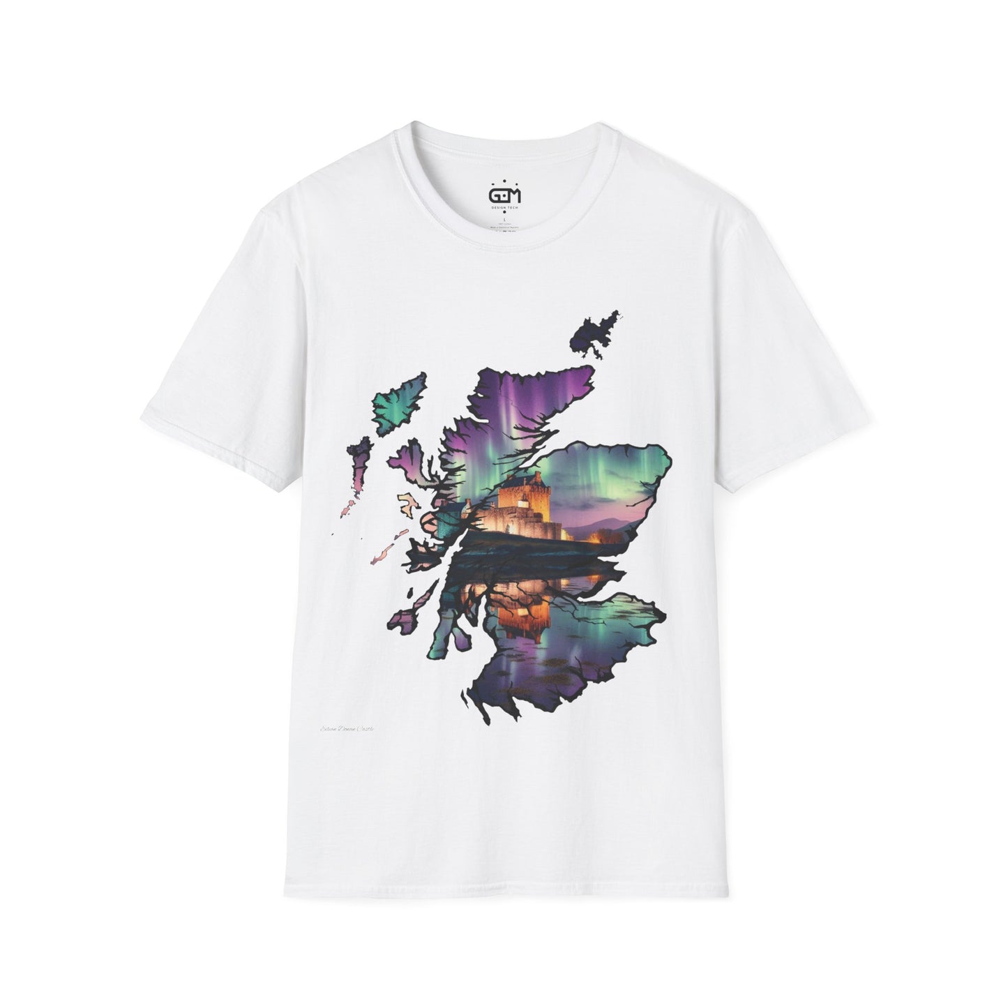 Eilean Donan Castle Scotland Map Softstyle T-Shirt, Unisex Tee, Scotland Shirt, Scottish Landmark, Nature, Scenery, Various Colours