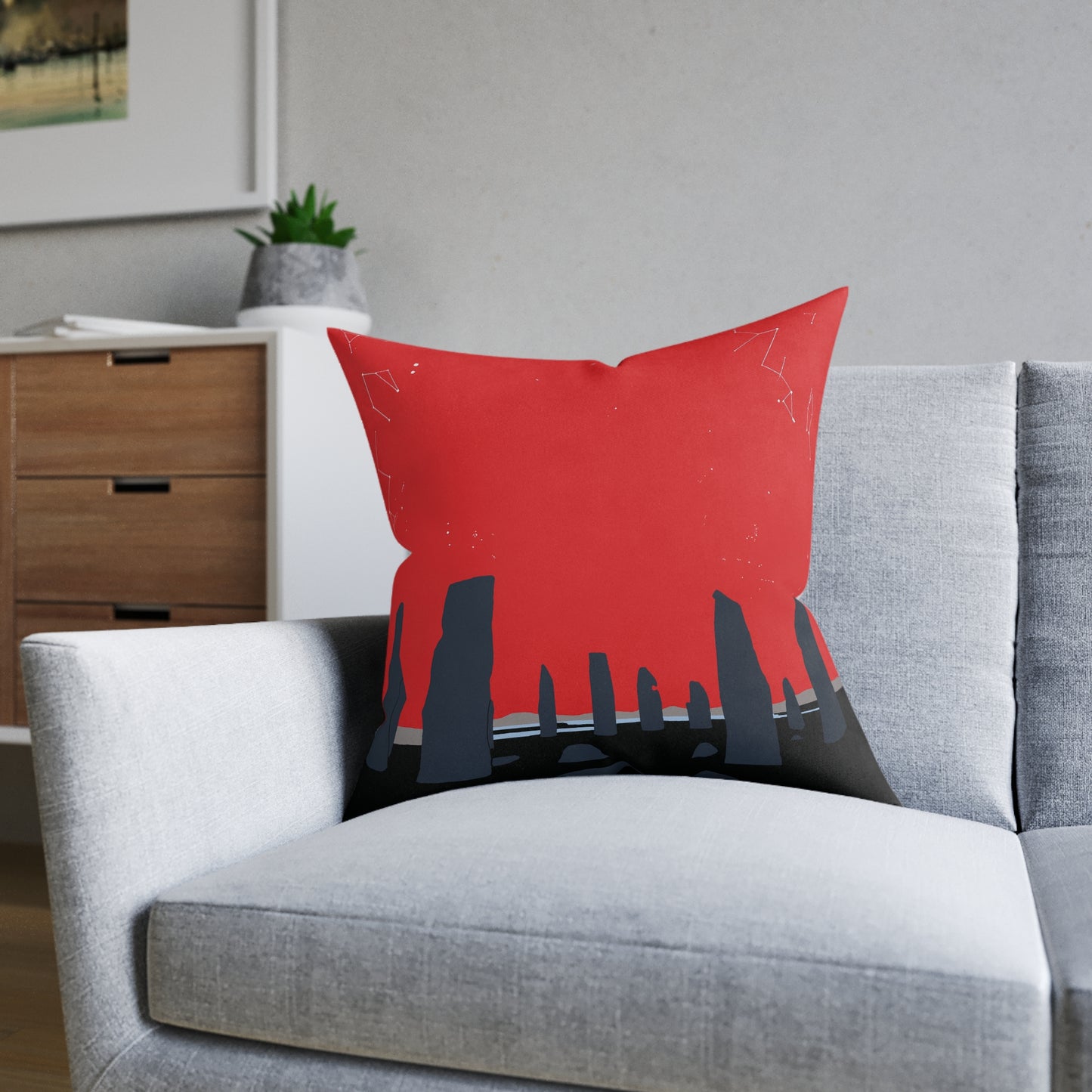 Coussins carrés Scotland Art Silhouette : différentes tailles
