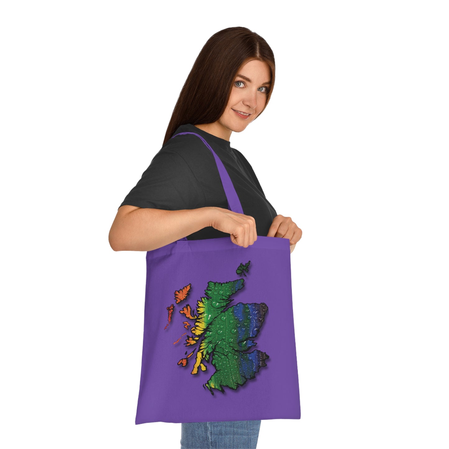 Scotland Pride Rain Map Cotton Tote Bag