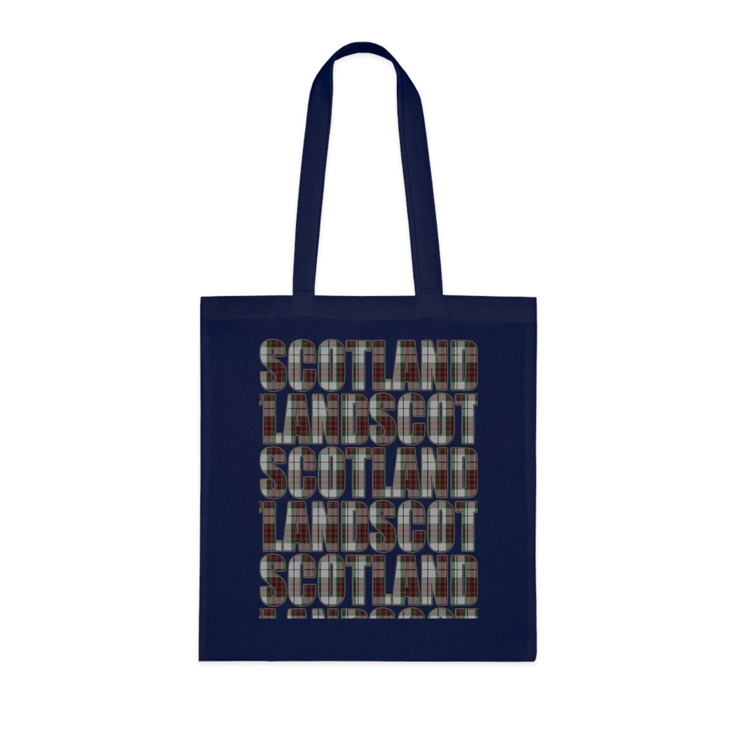 Reversible Scotland Tartan Map Cotton Tote Bag - Fraser Tartan