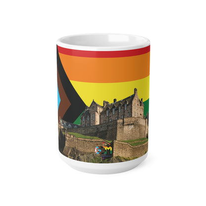 Edinburgh Castle Pride Progress Sky Photo Mug, White