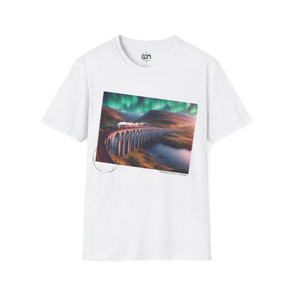 Postcard Glenfinnan Viaduct Art Softstyle T-Shirt, Unisex Tee, Scotland Shirt, Various Colours