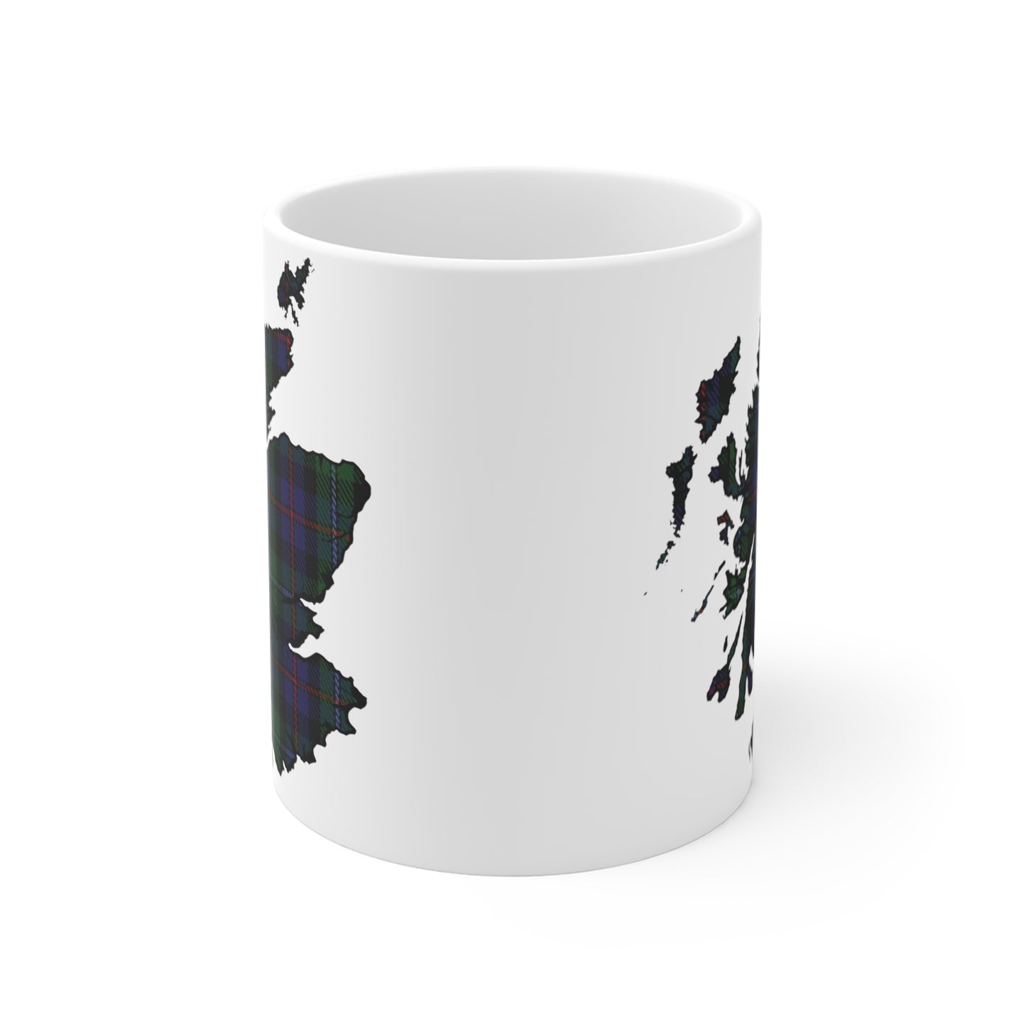 Scotland Map Mug 11oz, Argyle Tartan