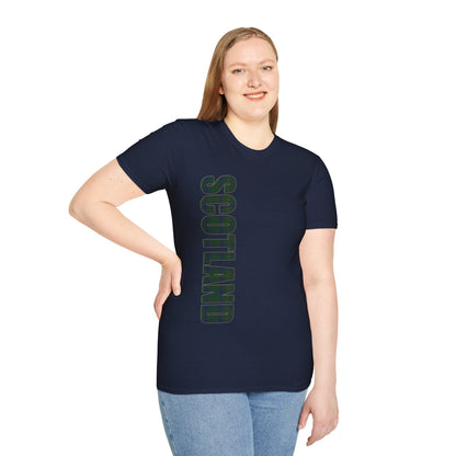 Scotland Lettering Tartan Softstyle Unisex T-Shirt, Kennedy Tartan Tee