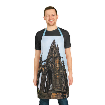 Scott Monument Photo Apron, Scottish Cooking Apparel, Chef Accessory