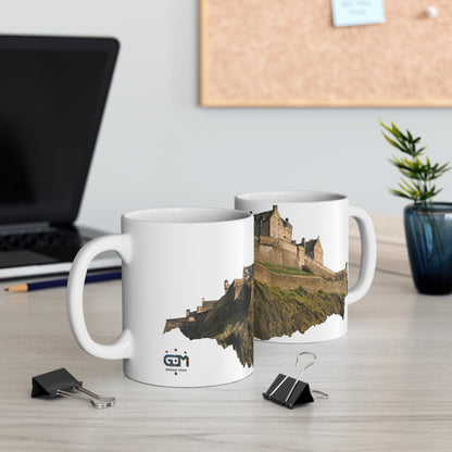 Edinburgh Castle on the Rock Photo Mug, White