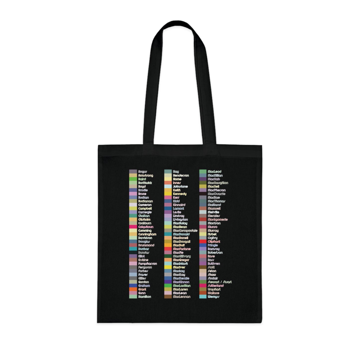 Scotland Clan Map Cotton Tote Bag