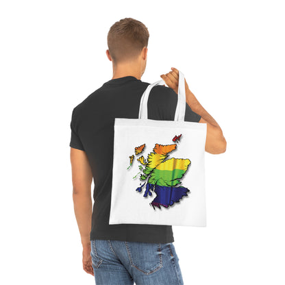 Scotland Pride Flag Map Cotton Tote Bag