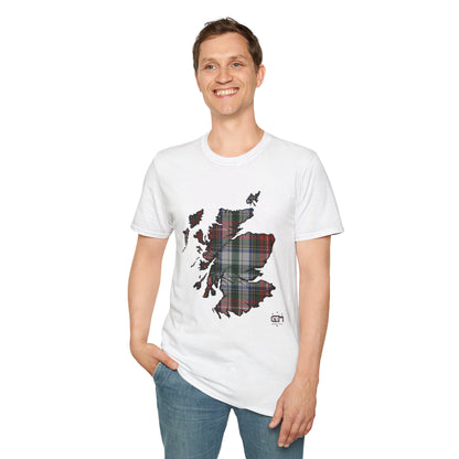 Tartan Ecosse Carte Softstyle T-Shirt Unisexe - Stewart Tartan Tee 