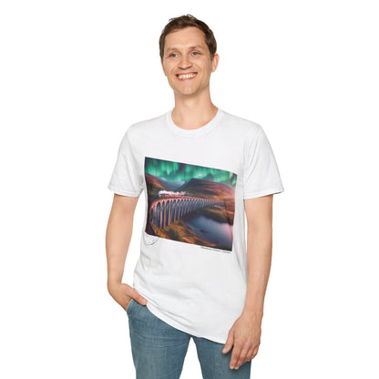 Postcard Glenfinnan Viaduct Art Softstyle T-Shirt, Unisex Tee, Scotland Shirt, Various Colours