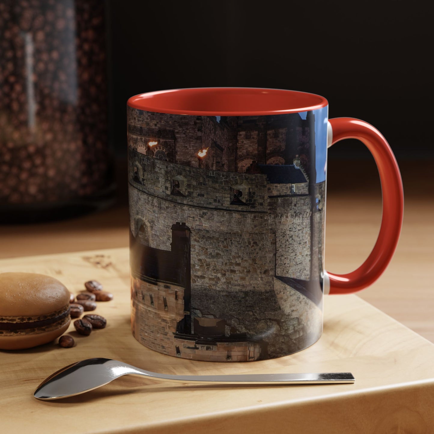 Tasses décoratives Écosse en gros plan - Scènes variées (rouge)