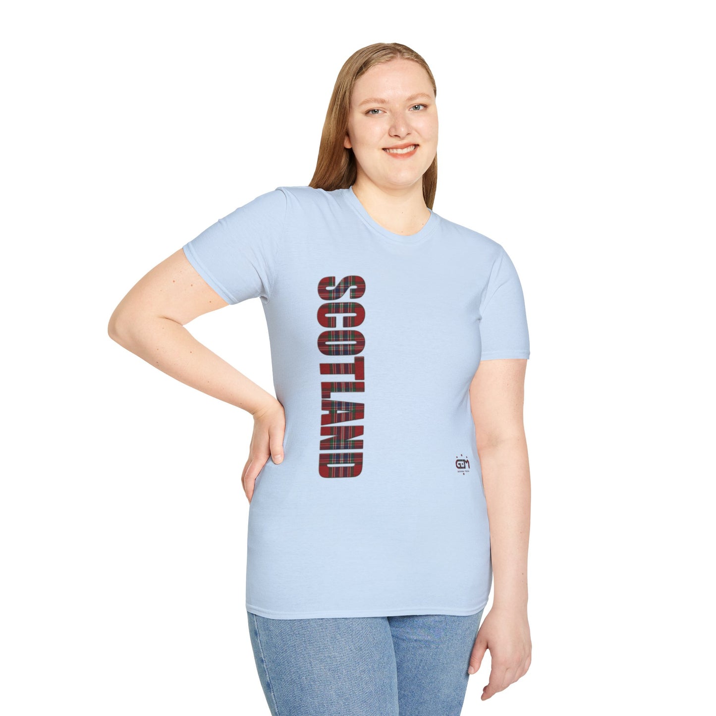 Tartan Scotland Lettering Softstyle Unisex T-Shirt, MacFarlane Tartan Tee