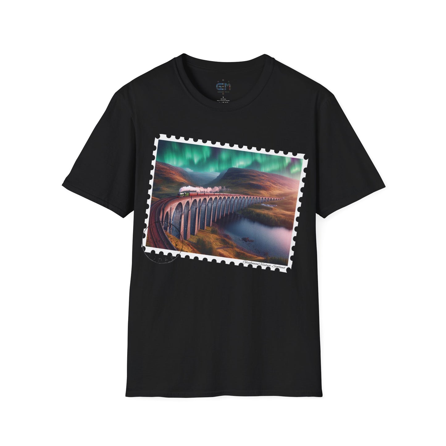 Postcard Glenfinnan Viaduct Art Softstyle T-Shirt, Unisex Tee, Scotland Shirt, Various Colours