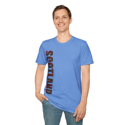 Scotland Lettering Stewart Royal Tartan Softstyle T-Shirt, Unisex Tee, Various Colours