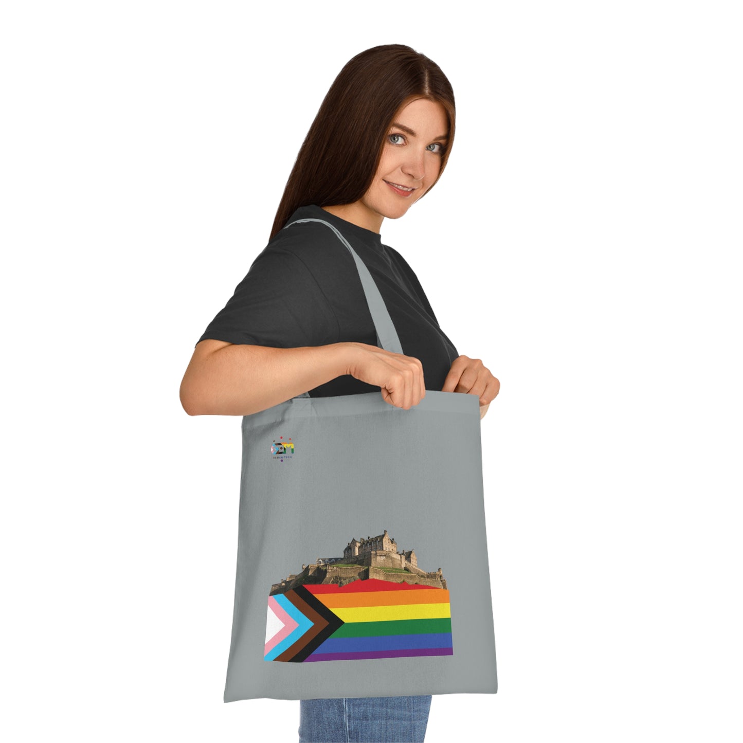 Pride Progress Rock Edinburgh Castle Cotton Tote Bag