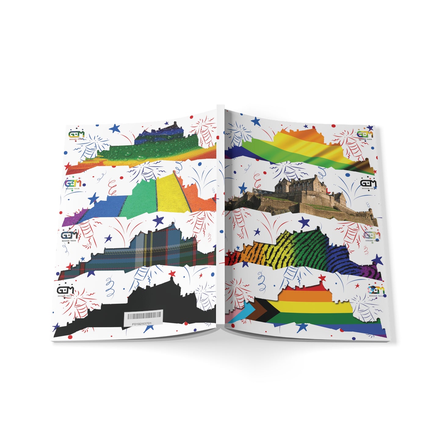 Edinburgh Castle Pride Fireworks Softcover Notebook, A5