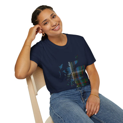 Scotland Tartan Map Softstyle Unisex T-Shirt - Anderson Old Tartan Tee