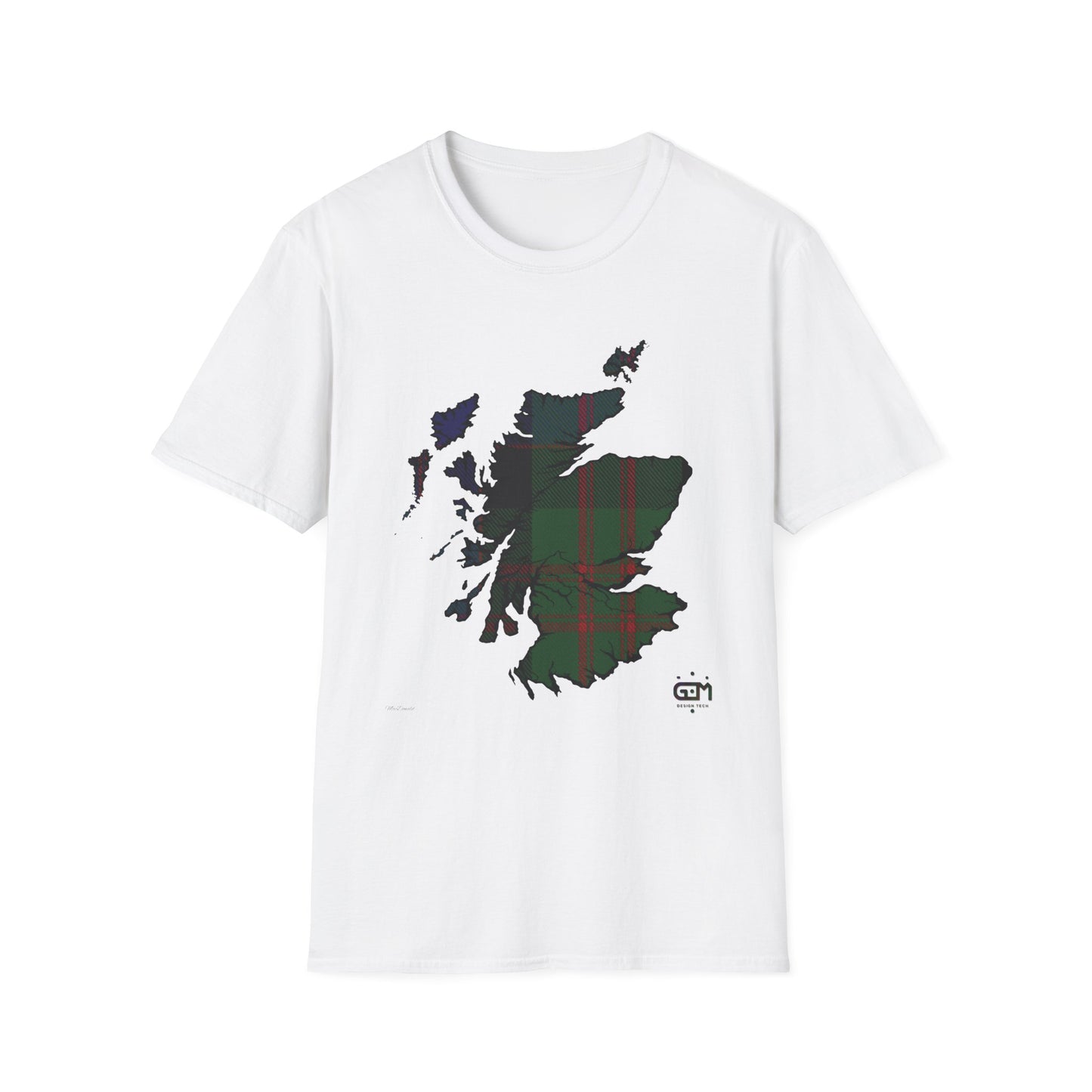 Tartan Scotland Map Softstyle Unisex T-Shirt - MacDonald Tartan Tee