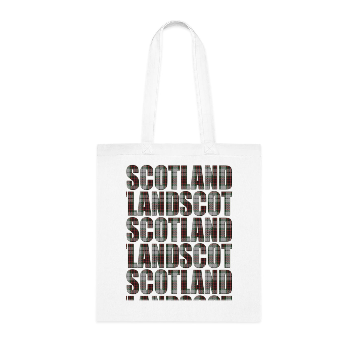 Reversible Scotland Tartan Map Cotton Tote Bag - Fraser Tartan