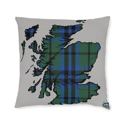 Reversible Square Cushion : Stag / Scotland Map - Keith Tartan, Various Sizes