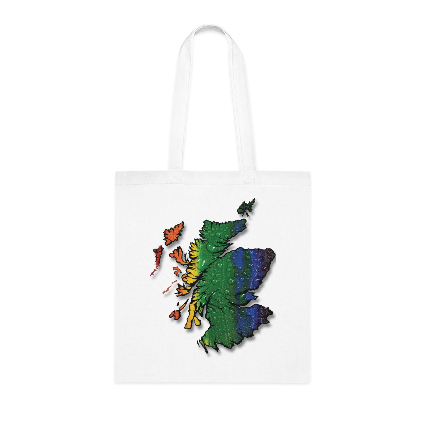 Scotland Pride Rain Map Cotton Tote Bag