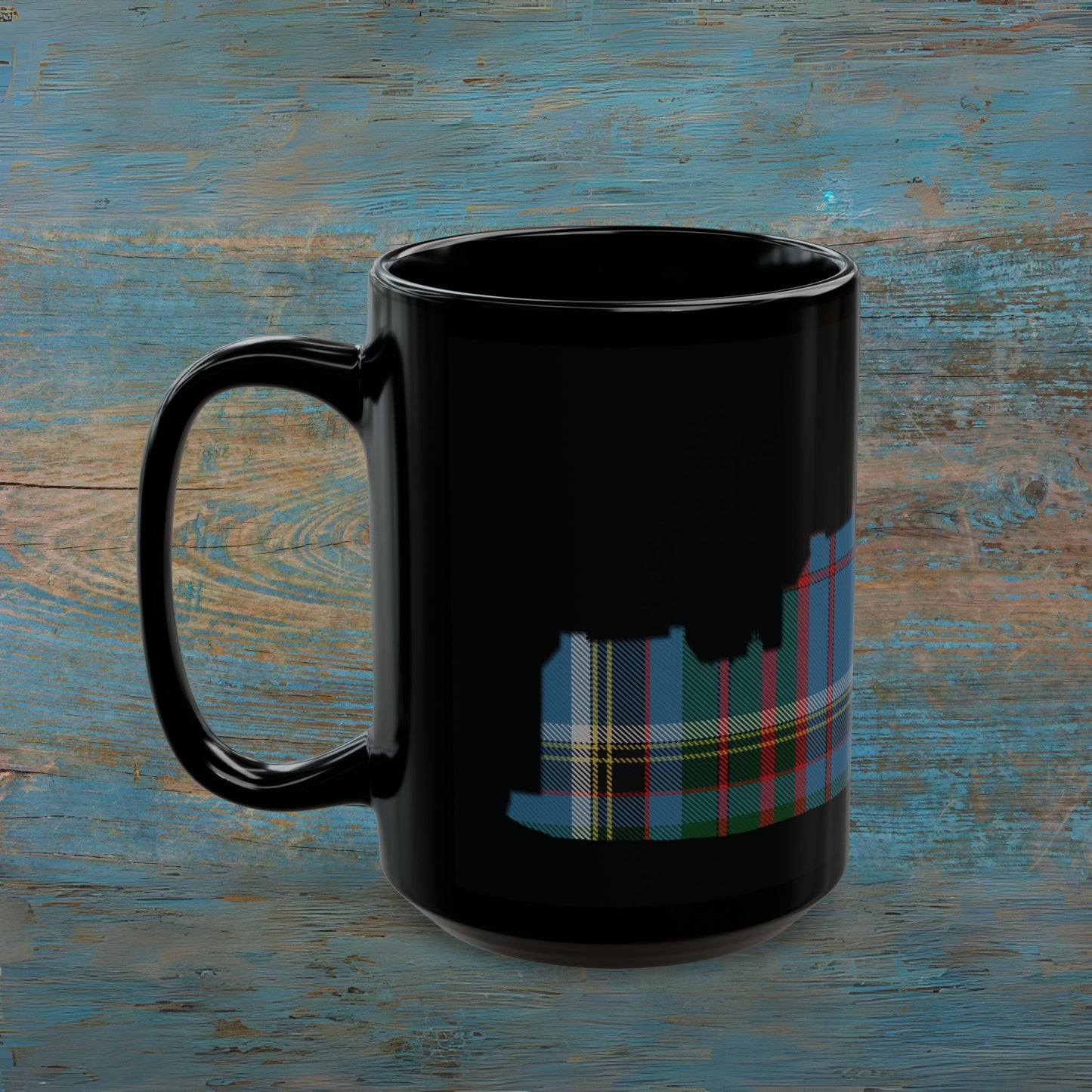 Tartan Eileen Donan Castle - Anderson Old Mug, Black