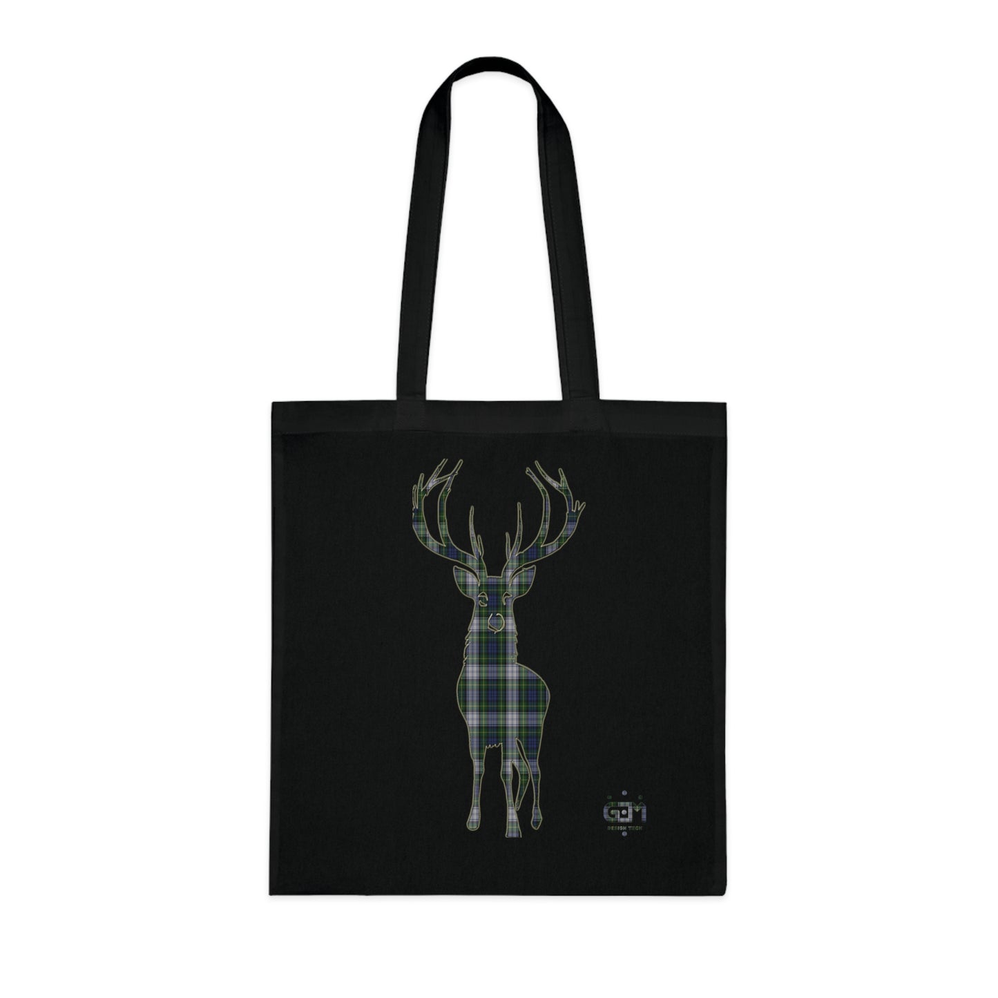 Reversible Scotland Tartan Stag Cotton Tote Bag - Gordon Dress Tartan