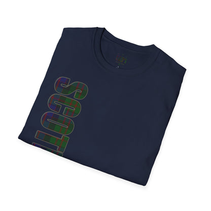 Scotland Lettering Tartan Softstyle Unisex T-Shirt, MacDonald Tartan Tee