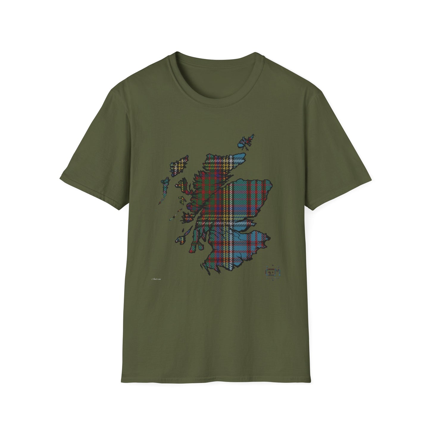 Tartan Ecosse Carte Softstyle T-Shirt Unisexe - Anderson Tartan Tee 