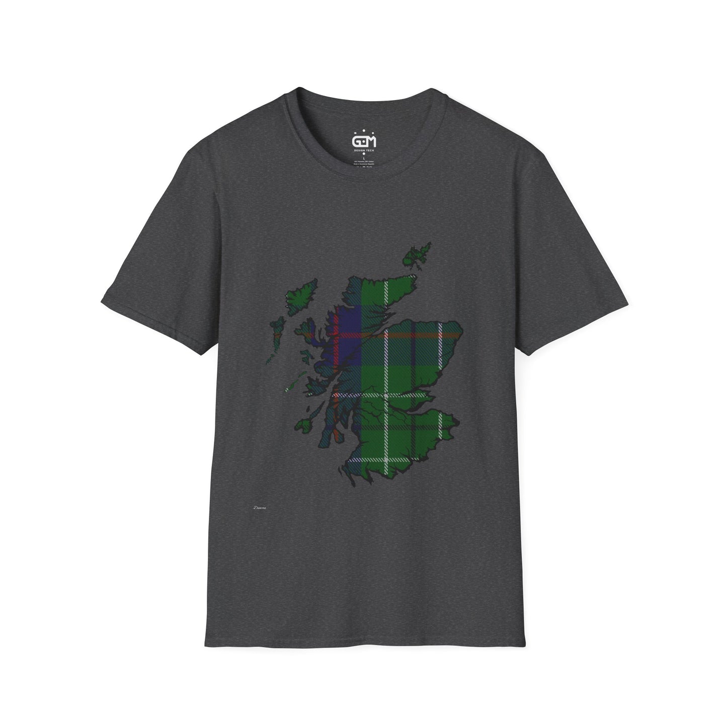 Scotland Tartan Map Softstyle Unisex T-Shirt - Duncan Tartan Tee