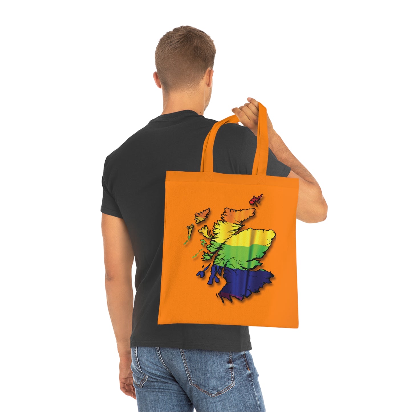 Scotland Pride Flag Map Cotton Tote Bag