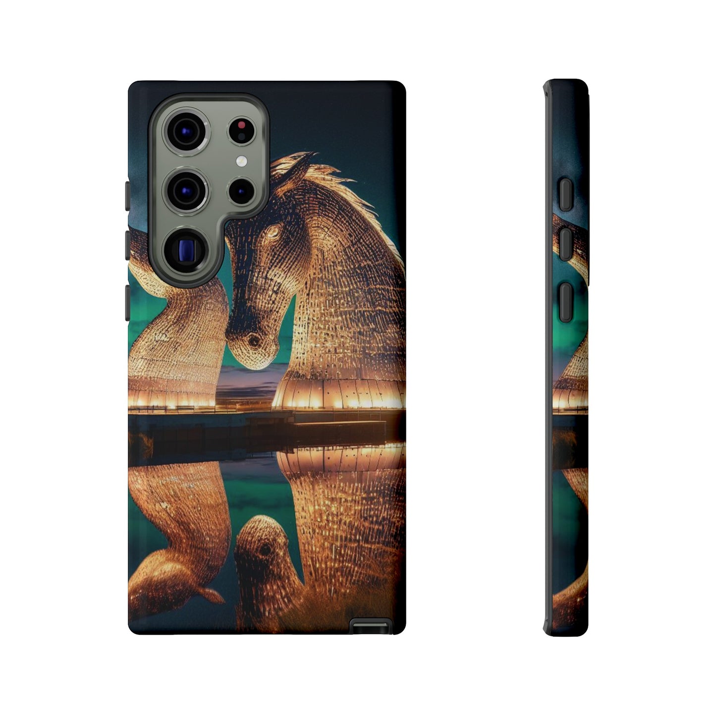 Kelpies Northern Lights Art Phone Case, Scotland, Various