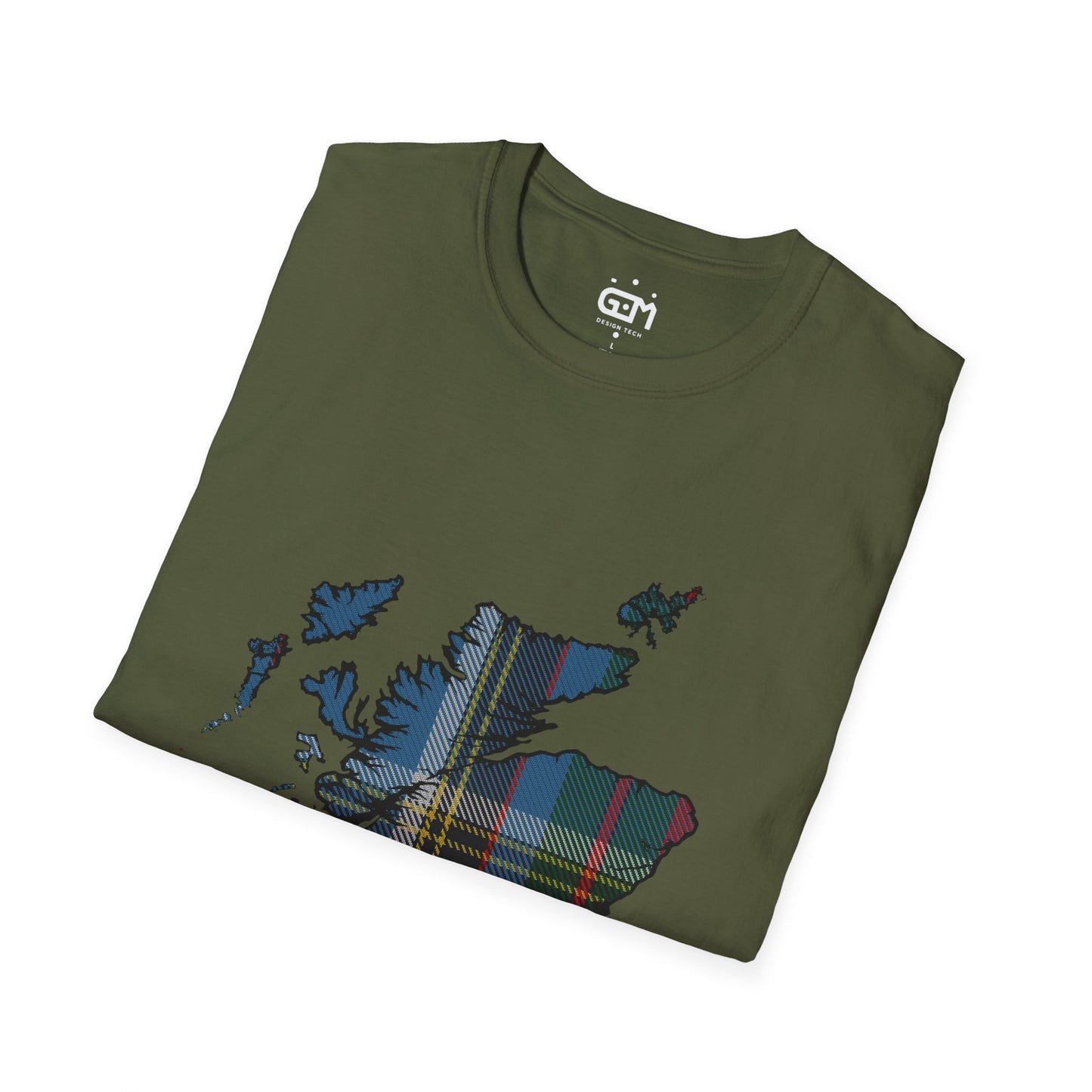 Scotland Tartan Map Softstyle Unisex T-Shirt - Anderson Old Tartan Tee