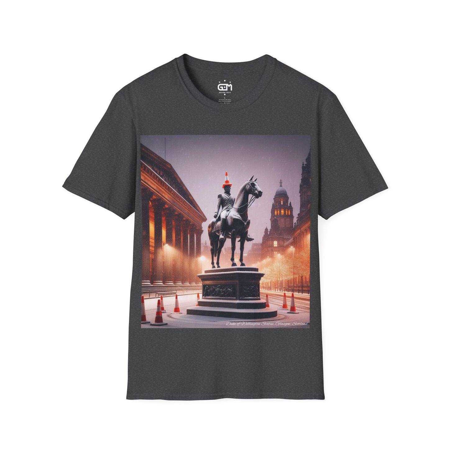 Glasgow Duke of Wellington Winter Softstyle T-Shirt, Unisex Tee, Scotland Shirt, Scottish Landmark, Nature, Scenery, Various Colours