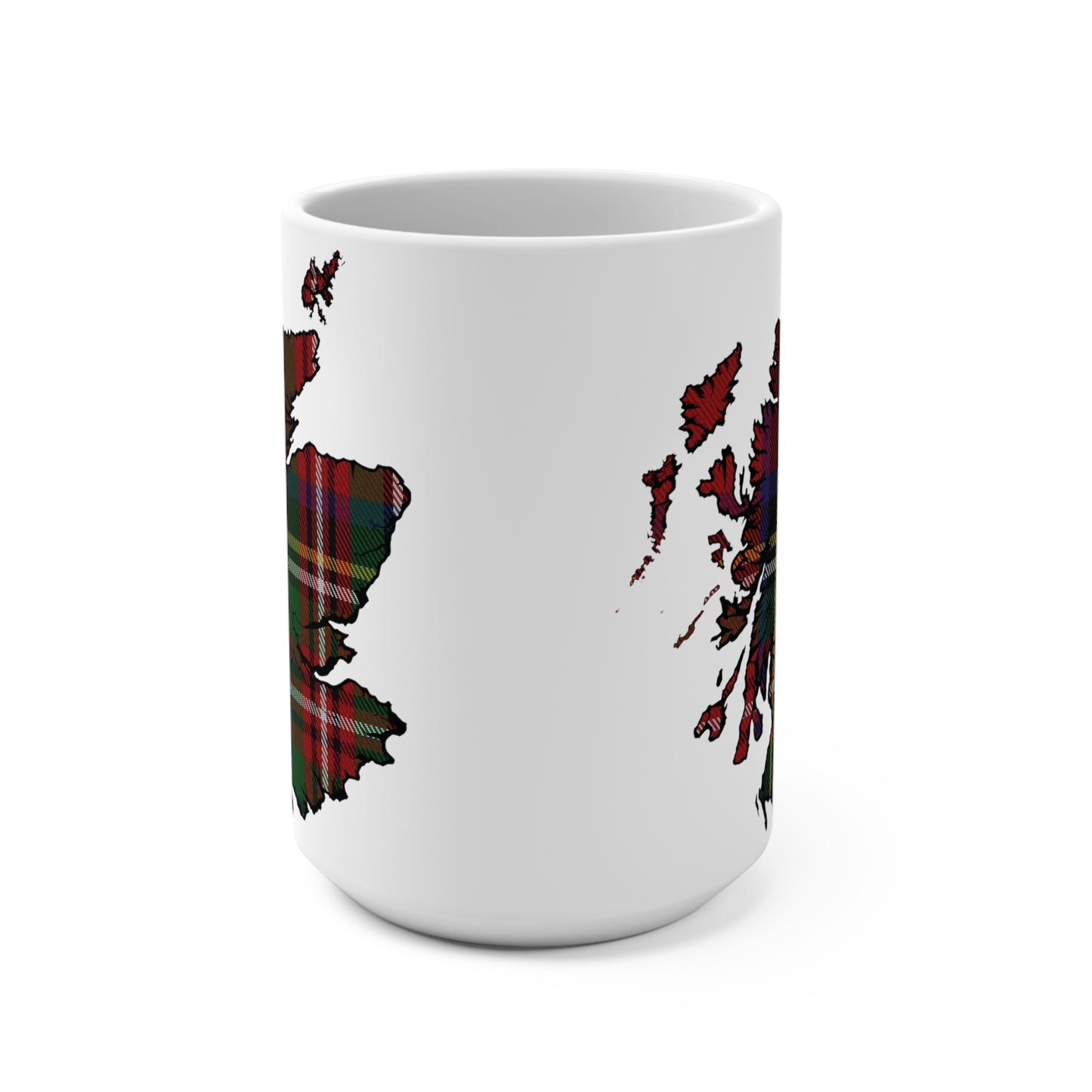 Scotland Map Mug 15oz, Stewart Royal Tartan