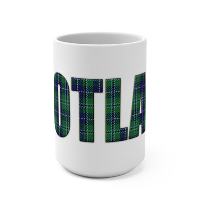 Scotland Lettering Tartan Mug 15oz, Douglas Tartan