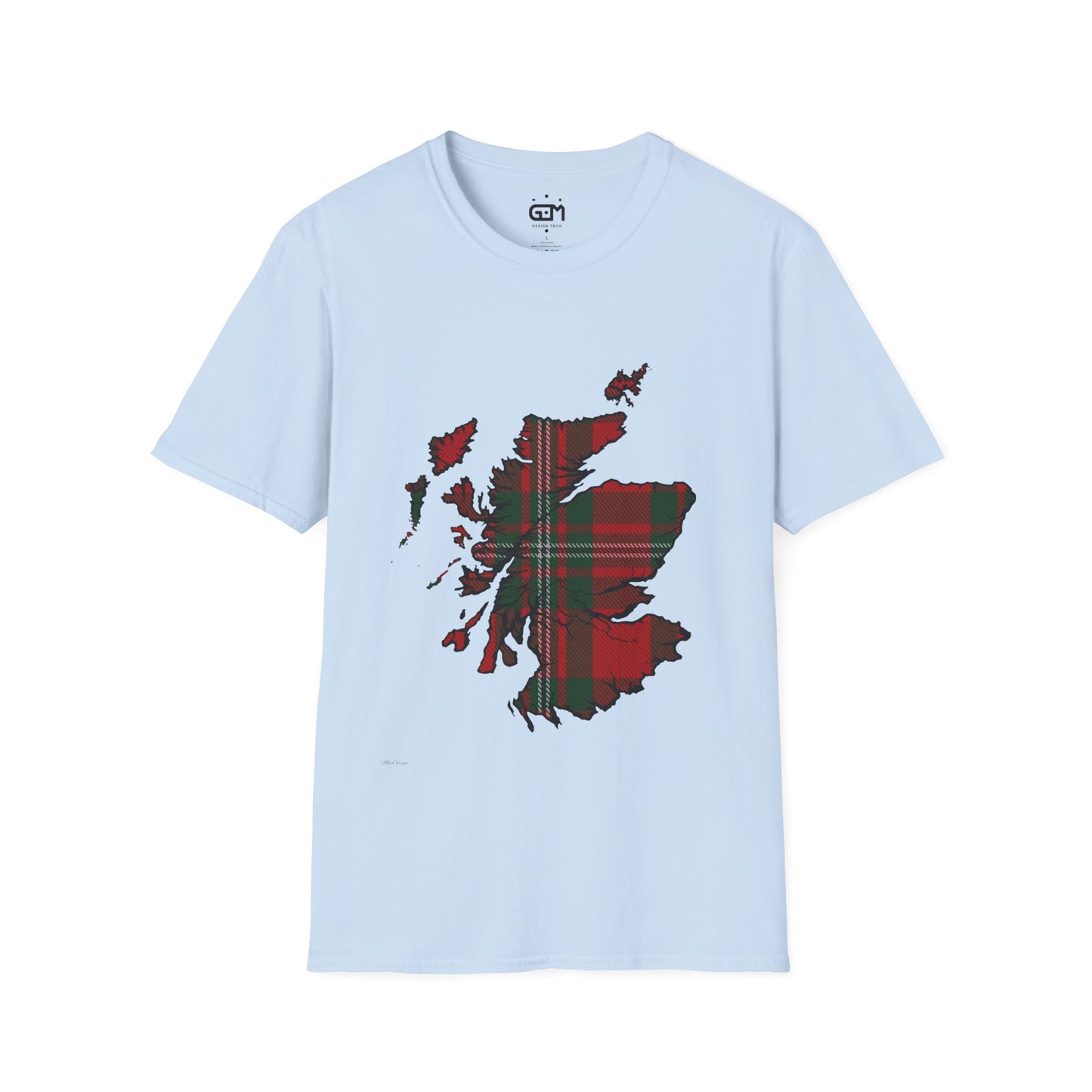 Scotland Tartan Map Softstyle Unisex T-Shirt - MacGregor Tartan Tee