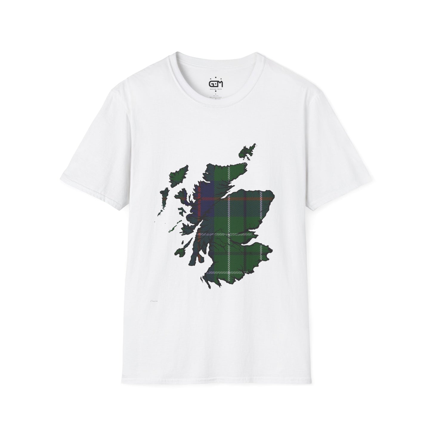 Scotland Tartan Map Softstyle Unisex T-Shirt - Duncan Tartan Tee