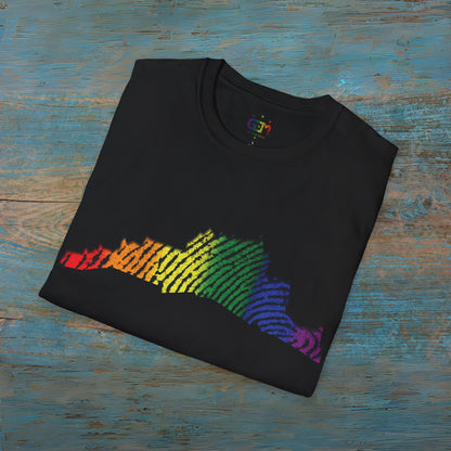 Edinburgh Castle Pride Fingerprint Art Unisex T-Shirt