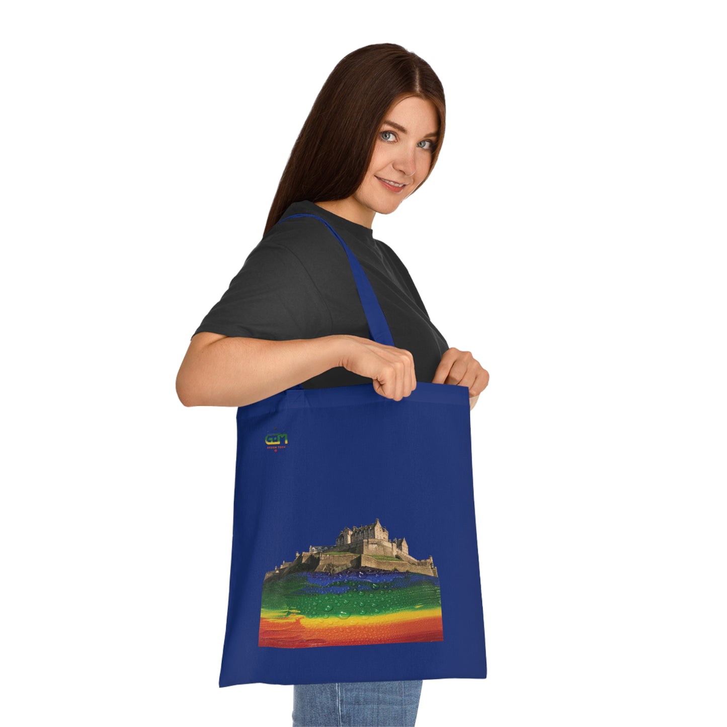 Pride Rain Rock Edinburgh Castle Cotton Tote Bag